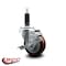 Service Caster 3.5'' Maroon Poly Swivel 1'' Expanding Stem Caster with Brake SCC-EX20S3514-PPUB-MRN-TLB-1 - alternate 4